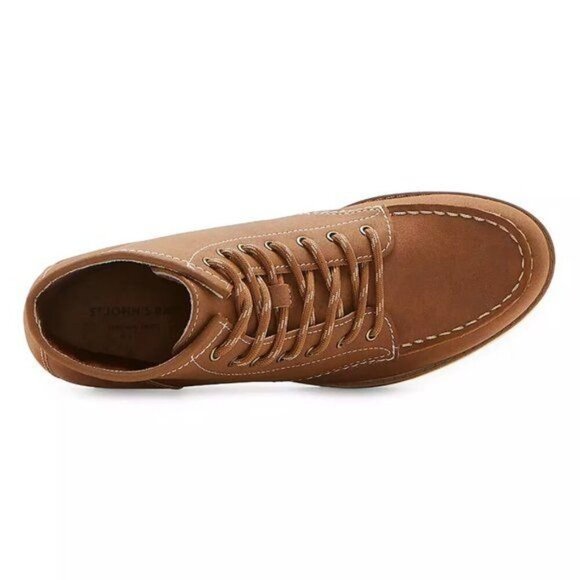 St. John's Bay Womens Boswell Wedge Heel Booties Color: Tan - Picture 4 of 5